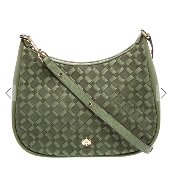Chic Olive Woven Shoulder Bag - Picture 2 of 12